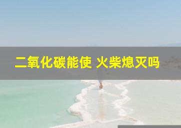 二氧化碳能使 火柴熄灭吗